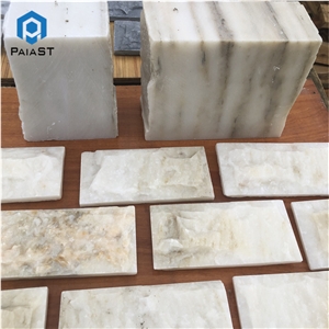 China White Quartzite Mushroom Stone Tiles For Wall Cladding