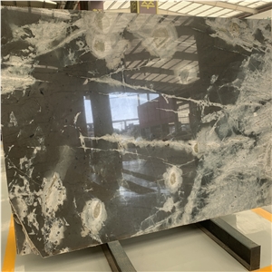 Galaxy Grey Marble Slabs For Interior Wall And Floor Decor