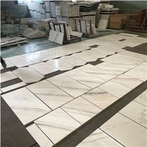 Italian Palissandro White Marble Tile For Hotel &Villa Floor