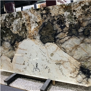 Luxury Backlit Alpinus Quartzite Super Crystal Slab For Wall