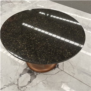 Luxury Modern Simple  Black Granite Coffee Table Home Decor