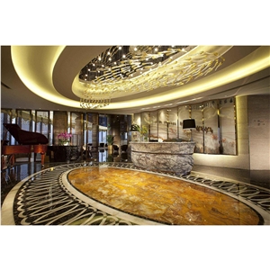 Marble Pattern Floor Tiles Design Villa Living Room Lobby