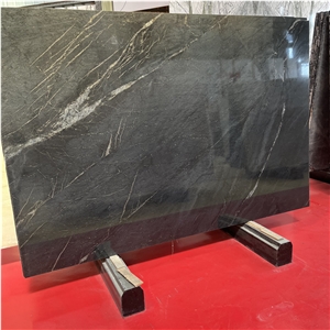 Natural Black Granite With Gold Veins Slab For Wall Cladding
