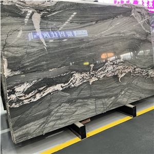 Polished Green Stone Norwegian Forest Marble Slabs For Wall