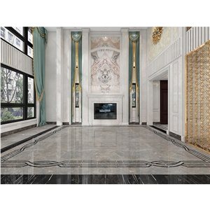Round Marble Medallion Flooring Waterjet Pattern Tiles