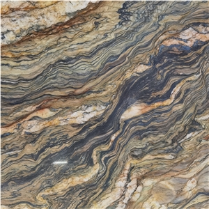 Sea Pearl Brown Wave Vein Quartzite Natural Exotic Stone