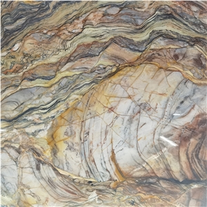 Sea Pearl Brown Wave Vein Quartzite Natural Exotic Stone