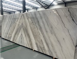 China Cheap White Marble ,White With Gray Line