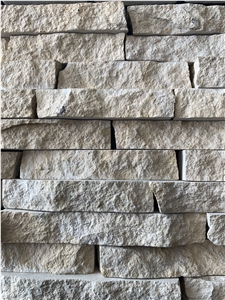 Crema Limestone Split Face Mesh Wall Cladding Panels