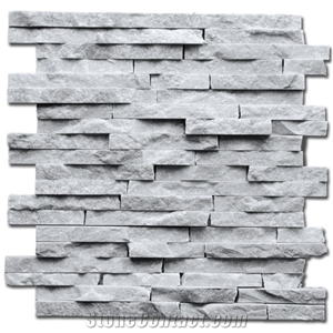 Platinum Split Face Mesh Wall Stone Mosaic Tiles