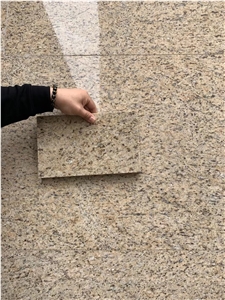 Leathered Granite Slab Giallo Santa Exotic Slab Wall Tile