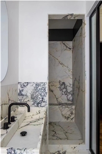 Luxury Bath Wash Basin Marble Calacatta Paonazetto Sinks