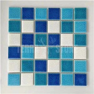 Blue Ceramic Swimming Pool Mosaic Tile