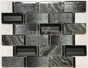 Colors Glossy Crystal 3*6 Glass Subway And Glass Pencil Tile