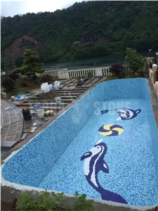 Custom Design Mural Tiles Outdoor Pool Ceramic Mosaic