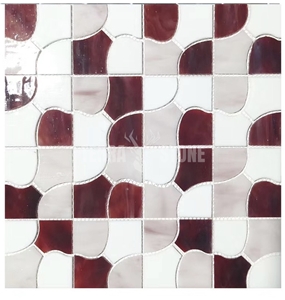 Glass Kitchen Backsplash Bathroom Stained Mosaic Tile