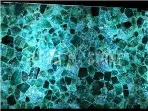 Green Semiprecious Stone Slabs Panels Stone Wall Tiles