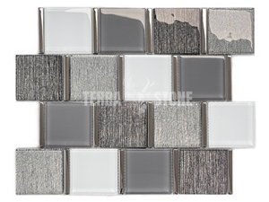 High Quality Glass Mixed Aluminum Tiles Mosaic