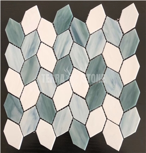 Irregular Shaped Polished Glass Mosaic Tile