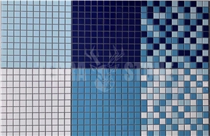 Mixed Color Blue Ceramic Green Mosaic Tile Swimming Pool