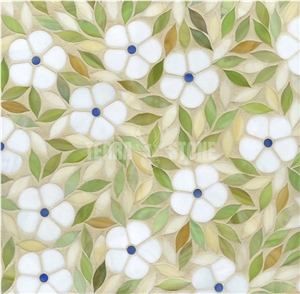 Mosaic Art Wall Glass Mosaic Wall Moroccan Style Flower