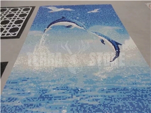 Mozaik Mural 48X48mm Swimming Pool Ceramic Tiles Mosaics