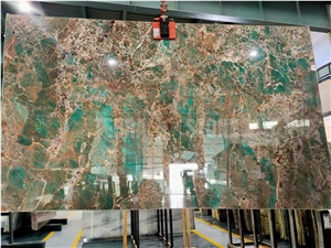 Amazon Green Granite Slab Random Face Panel
