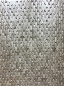 Bubble Pattern Waterjet Marble Mosic Multi Colors Wall Tile