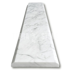Carrara White Marble 6X36 Saddle Threshold Beveled Tile