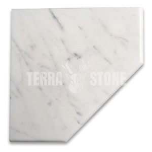 Carrara White Marble 8X8 Diamond Shower Corner Shelf
