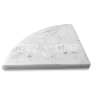 Carrara White Marble 9X9 Shower Corner Shelf Caddy Bullnose