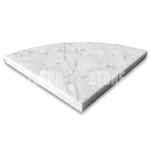 Carrara White Marble 9X9 Shower Corner Shelf Caddy Bullnose