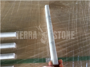 Carrara White Marble Liner Mouldings Pencil Bullnose