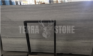 Customized Natural Marble Stone Cut-To-Size Blue Wood Marble