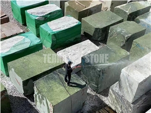 Dandong Ming Green Marble Slab Fantastic Exotic Tile
