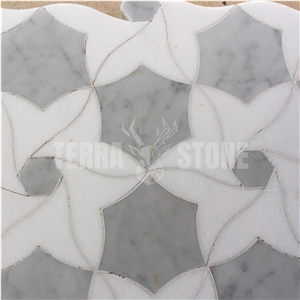 Decorative Wall And Floor Natural Marble Mosaic Patterns