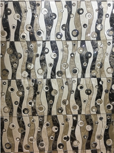 Grey Wooden Marble 3D Pattern Mosaic For Feature Wall