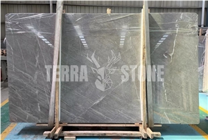 Hot Sale China Polished Bruce Grey Marble Slabs For Wall