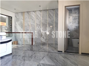 Italy Grey Marble Flooring And Wall Tiles House Decor