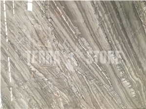 Light Brown Color Kirin Wood Grain Marble In China