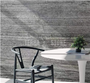 Milky Way Wood Grain Silver Slab And Tile Polished For Wall
