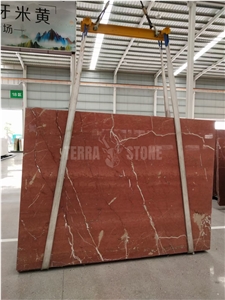 Red Line Jade Marble Slab, China Coral Red Marble