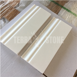 Thassos Crystal White Marble Baseboard Crown Molding