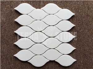 Waterjet Marble Mosaic Thassos White Lantern Tile