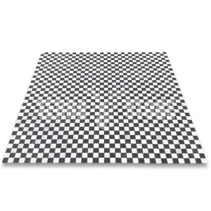 White Black Marble 1X1 Checkerboard Mosaic Tile Polished