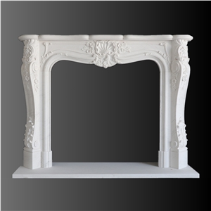 Beijing Royal White Marble French Style Fireplace
