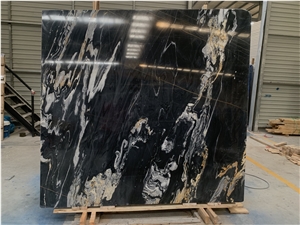 High Quality Polished Golden Fire Marble Slabs