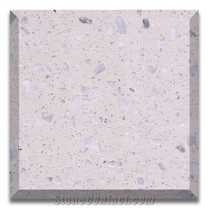 Royal White Terrazzo White Marble Resin Agglomerate Cement