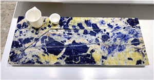 Blue Sodalite Stone Tea Tray Teaboard Craft