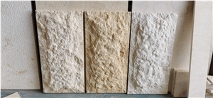 Galala Beige Marble Mushroom Tile-Split Wall Stone